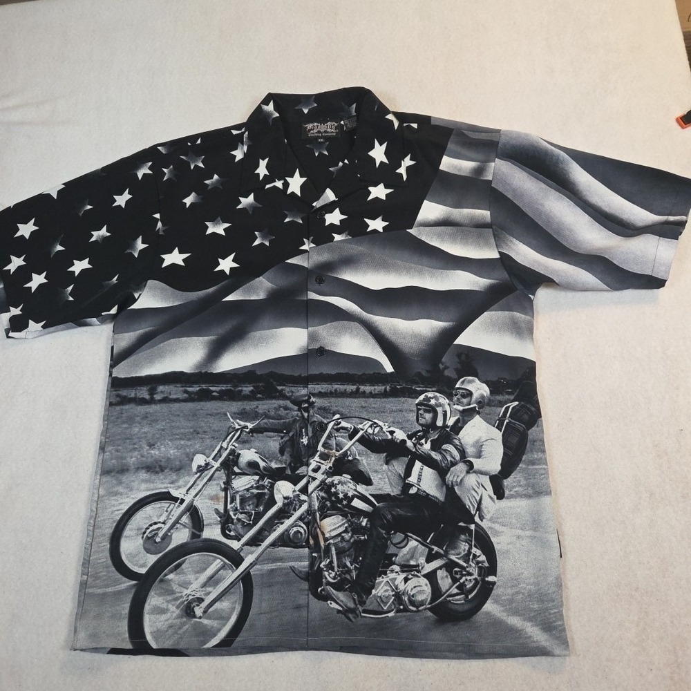 Easy Rider Dragonfly Button Front Shirt Size XXL Peter Fonda Choppers Motorcycle
